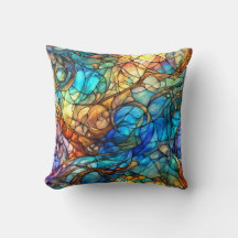 Multicolor Abstract 77 Stained Glass style