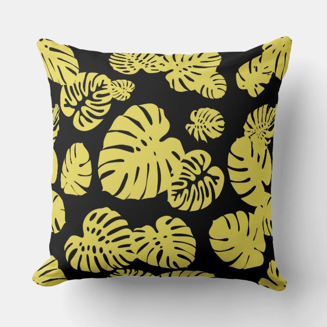 Coussin Multicolor Tropical Leaves 7 (Recto)