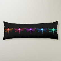Coussin multicolore de corps de libellules