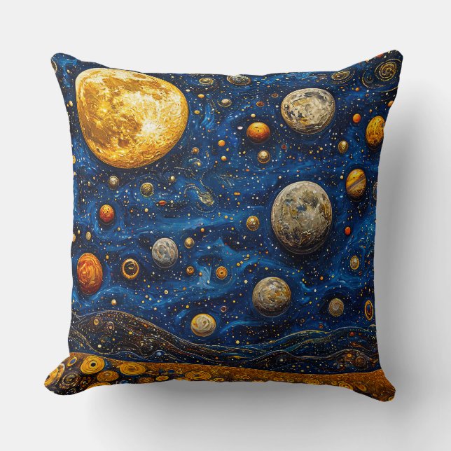 Coussin Multiples Lunes Au-Dessus d'une Surface Ressemblan (Recto)
