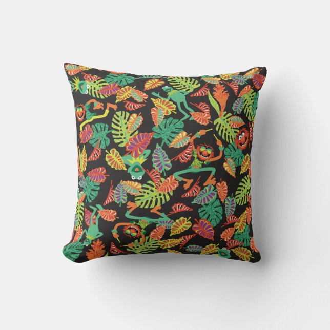 Coussin Muppets| Kermit et Motif animal tropicaux (Recto)