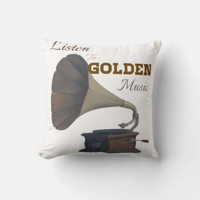 Coussin Musique dorée (Recto)