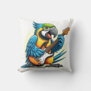 Coussin Musique du rock perroquet