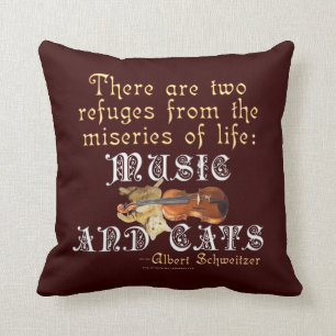 Coussin Musique et chats