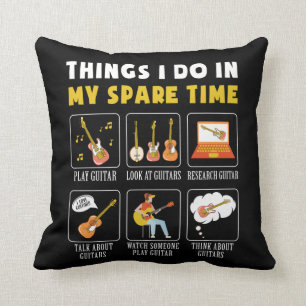 Coussin Musique Guitare Aime Les Choses Que Je Fais Dans M