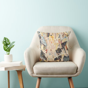 Coussin Musique vintage, jazz Art Déco, Rhapsody in Blue