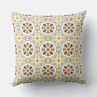 Coussin Mustard Orange Alhambra Throw Pillow