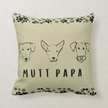 Coussin Mutt Papa Dog