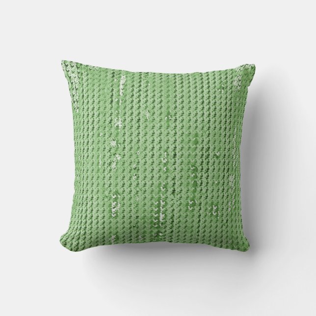 Coussin MVB Faux Burlap Lance Pillow-Torn Design/SoftGreen (Recto)