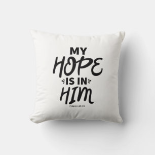 Coussin My Hope Good Hope cite Gospel Graphics Hope Aest