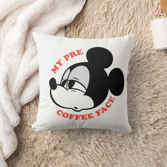 Coussin My Pre Coffee Face Mickey Mouse (Couverture)