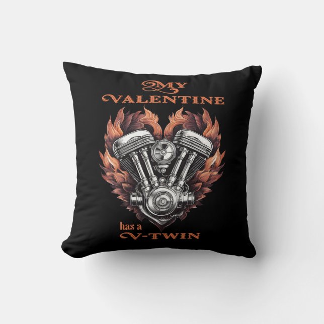 Coussin My Valentine has a V-Twin, style Biker (Recto)