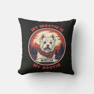 Coussin My Westie is My Bestie Cute West Highland Terrier