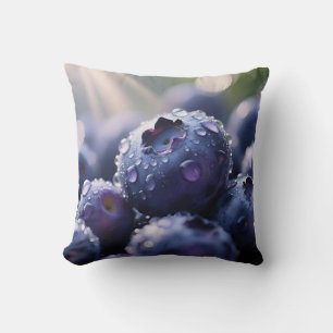 Coussin Myrtilles fraîches en gros plan