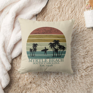 Coussin Myrtle Beach Caroline du Sud vintage