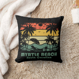 Coussin Myrtle Beach Caroline du Sud vintage