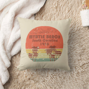 Coussin Myrtle Beach Caroline du Sud vintage
