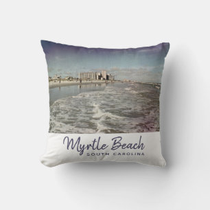 Coussin Myrtle Beach Caroline du Sud Vintage