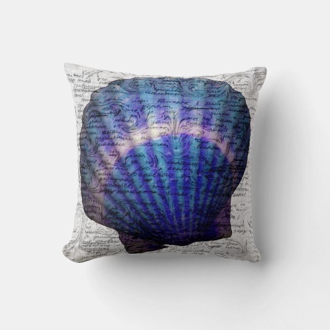 Coussin Mystères de la mer par Alexandra Cook (Recto)