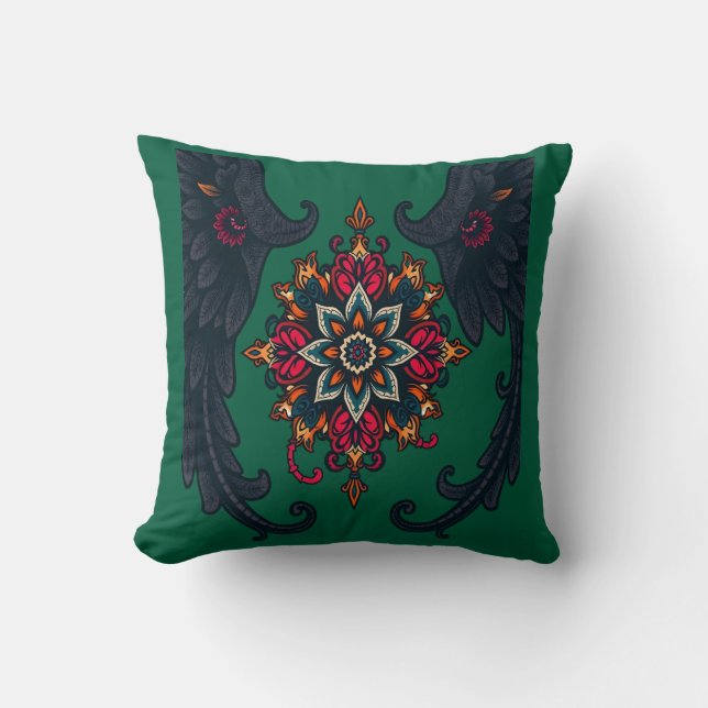 Coussin Mystic Mandala Elephant Art (Recto)