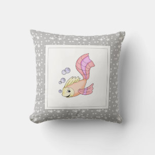 Coussin Naissance moderne bébé pour enfants Poisson rose