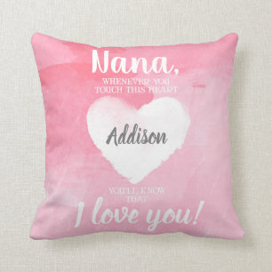Coussin NANA toutes les fois que vous touchez ce rose de