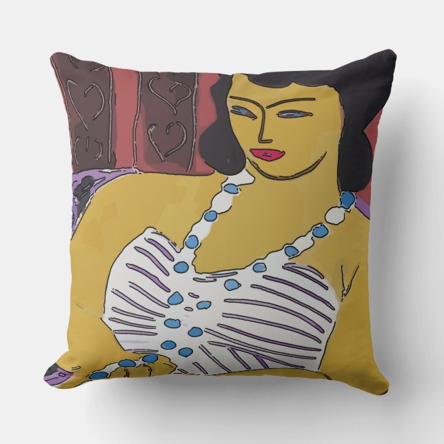 Coussin Nancy Abstrait Etc Été (Recto)