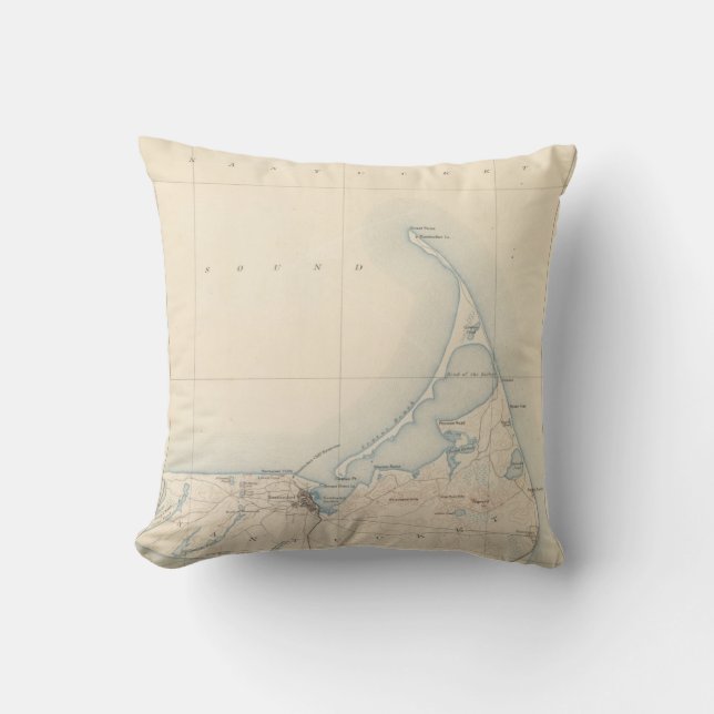 Coussin Nantucket, le Massachusetts (Recto)