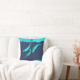 Coussin Narwhal Sous La Glace