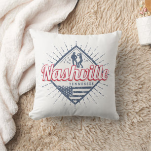 Coussin Nashville City Tennessee États-Unis Vintage USA