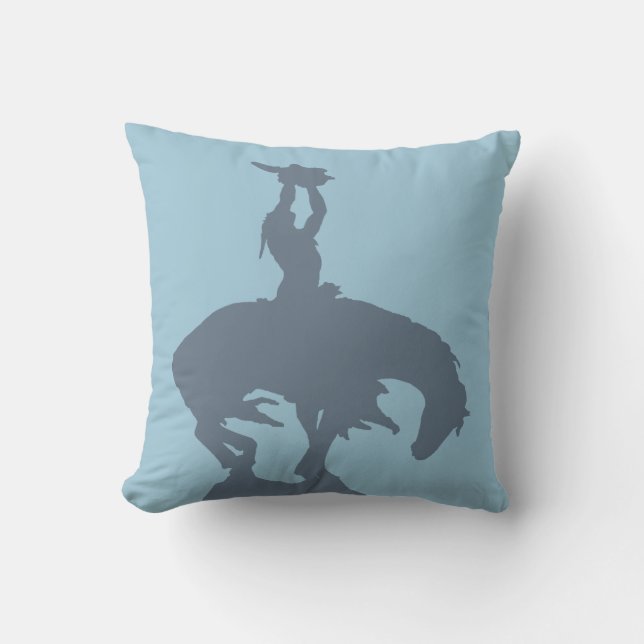 Coussin Natif américain avec le crâne de Buffalo (Recto)