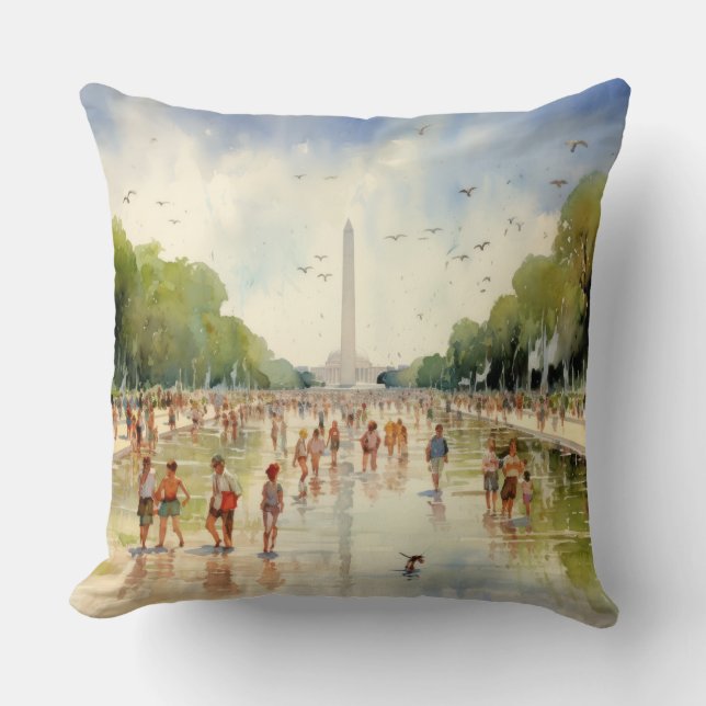 Coussin National Mall Washington Thaillow Pillow (Recto)