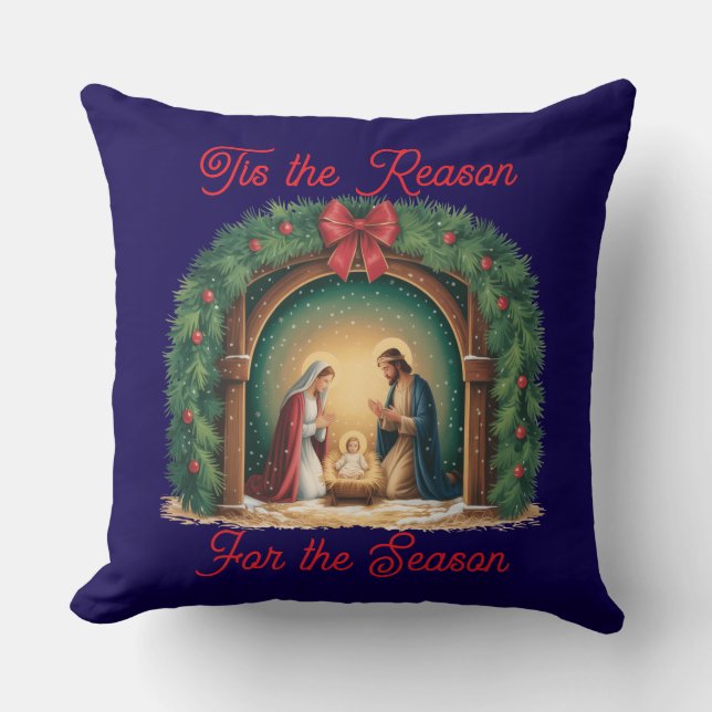 Coussin Nativity Throw Pillow (Recto)