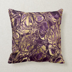 Coussin Nature Abstraite Glam Parties scintillant Purple A