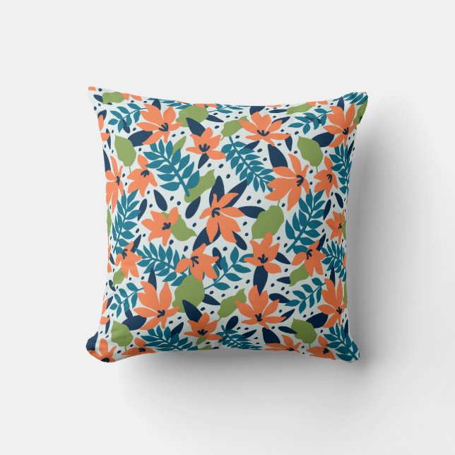 Coussin Nature Fleurs colorées mignonnes (Recto)