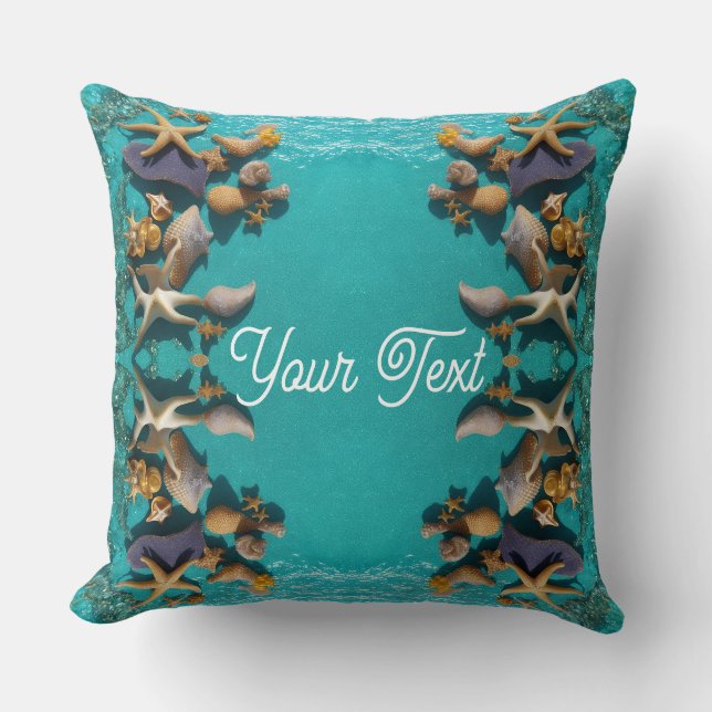 Coussin nature moderne luxueux coquillages starfish maison (Recto)