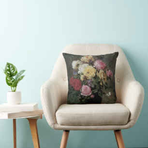 Coussin Nature morte avec des fleurs dans un vase par Olaf