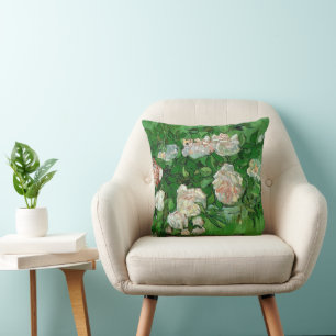 Coussin Nature morte : Roses roses de Vincent van Gogh