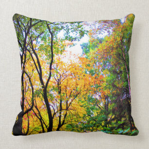 Coussin Nature pittoresque de feuille coloré gracieux