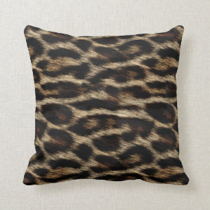 Coussin naturel d'impression de texture de léopar