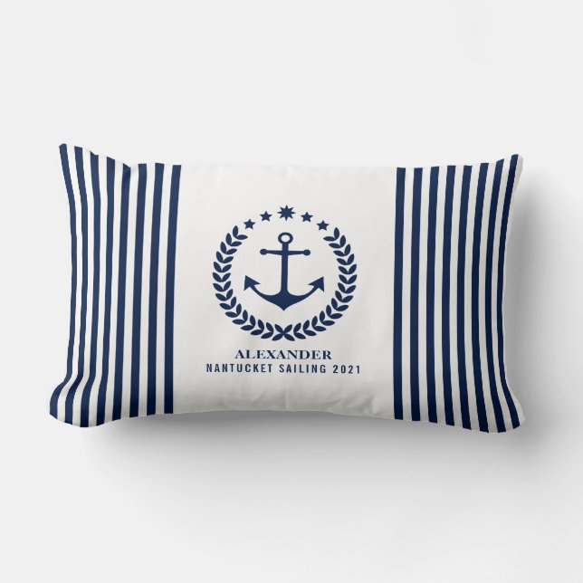 Coussin nautique, Coussin de nom, Ancre, Maritime (Recto)