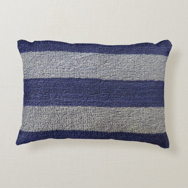 Coussin nautique d'accent de bleu marine et de (Dos)