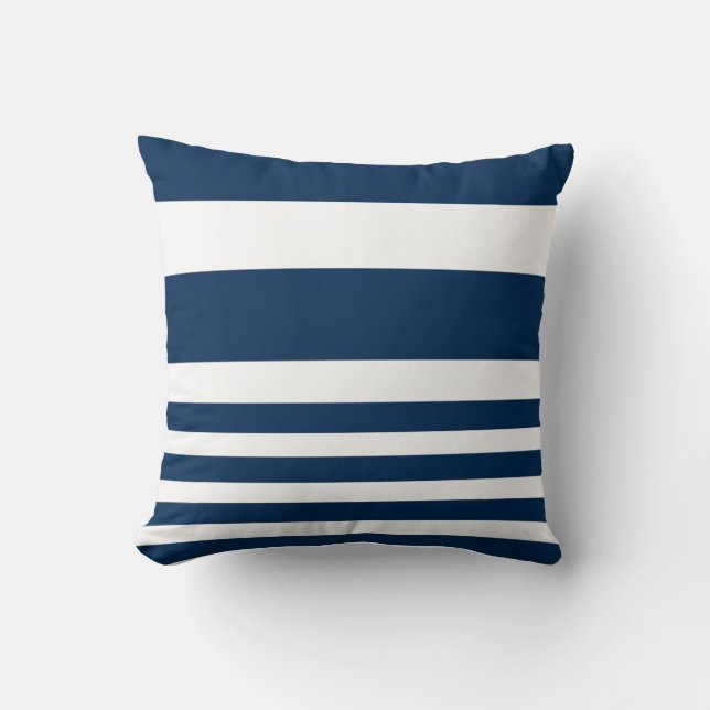 Coussin nautique de rayure - rayure de rugby - (Recto)