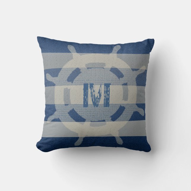 Coussin nautique défraîchi de la roue du navire (Recto)
