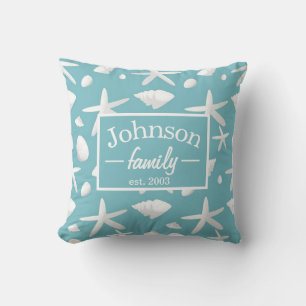 Coussin Nautique Seastar Seashells Family Beach House