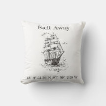 Coussin nautique vintage