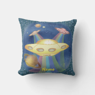 Coussin Navire spatial arc-en-ciel