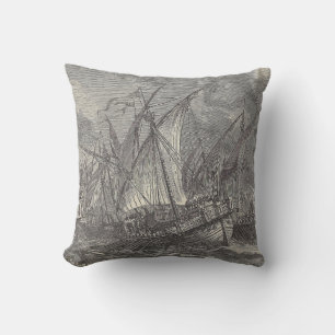 Coussin Navires En Mer   Bataille Océanique   Imprimante a