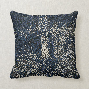 Coussin Navy Blue & Cream Shagreen