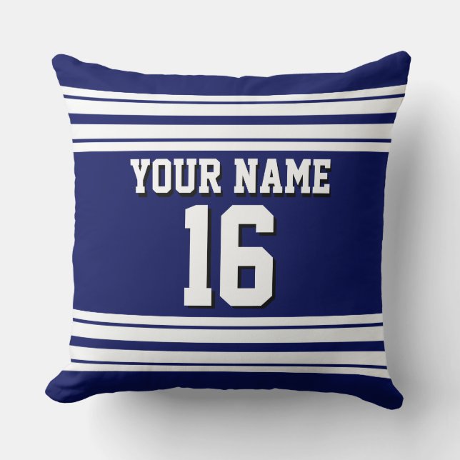 Coussin Navy Blue White Team (Recto)